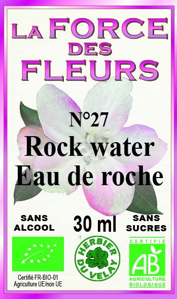 La Force des Flerus n°27 Rock water - Eau de roche - AB SANTE, le conseil, le prix, la qualité !