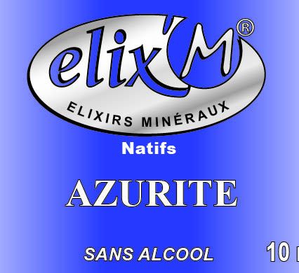 Azurite, élixir minéral natif sans alcool travaille l'indécision 